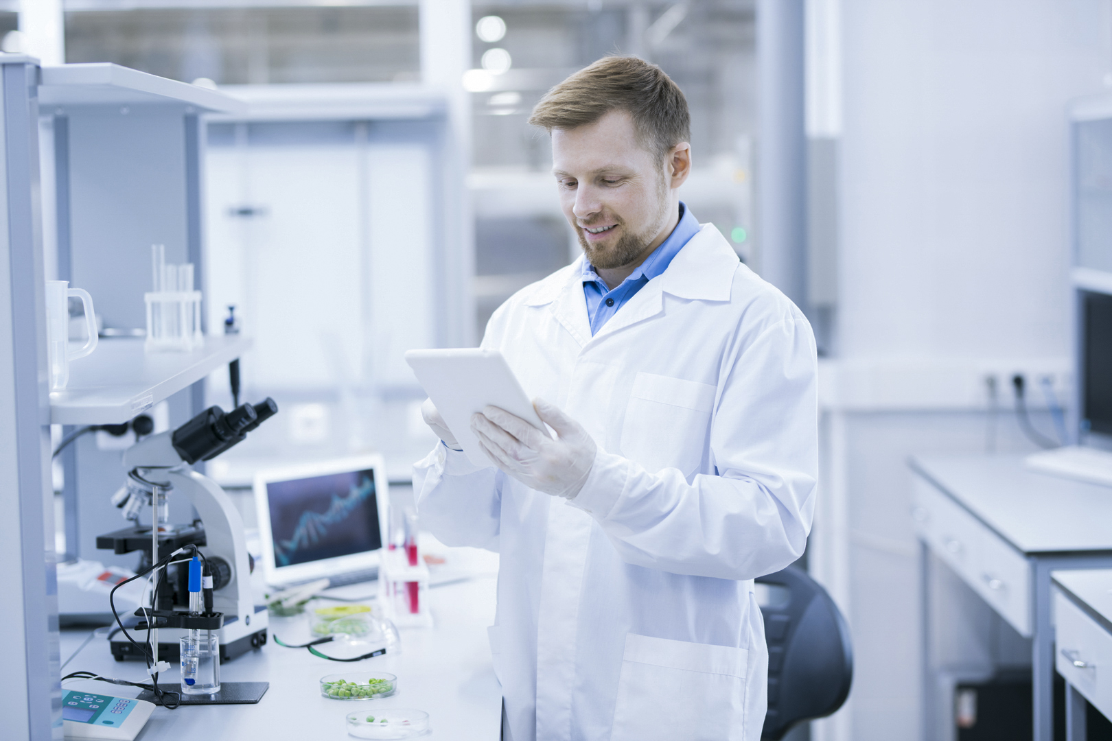 Modern Scientist in Laboratory